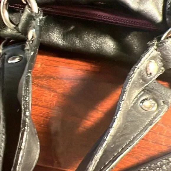 Coach Black Leather Ashley Satchel - GUC - Picture 6 of 10